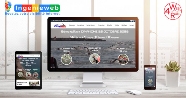site internet Swimrun Côte d'azur par Ingenieweb et Web4Run