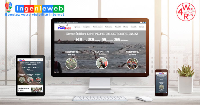 site internet Swimrun Côte d'azur par Ingenieweb et Web4Run